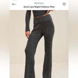 Aerie Gray Foldover Pants